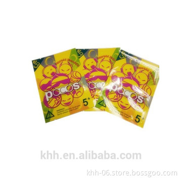 Colorful printing aluminium foil 3 side seal curious toy packaging bag